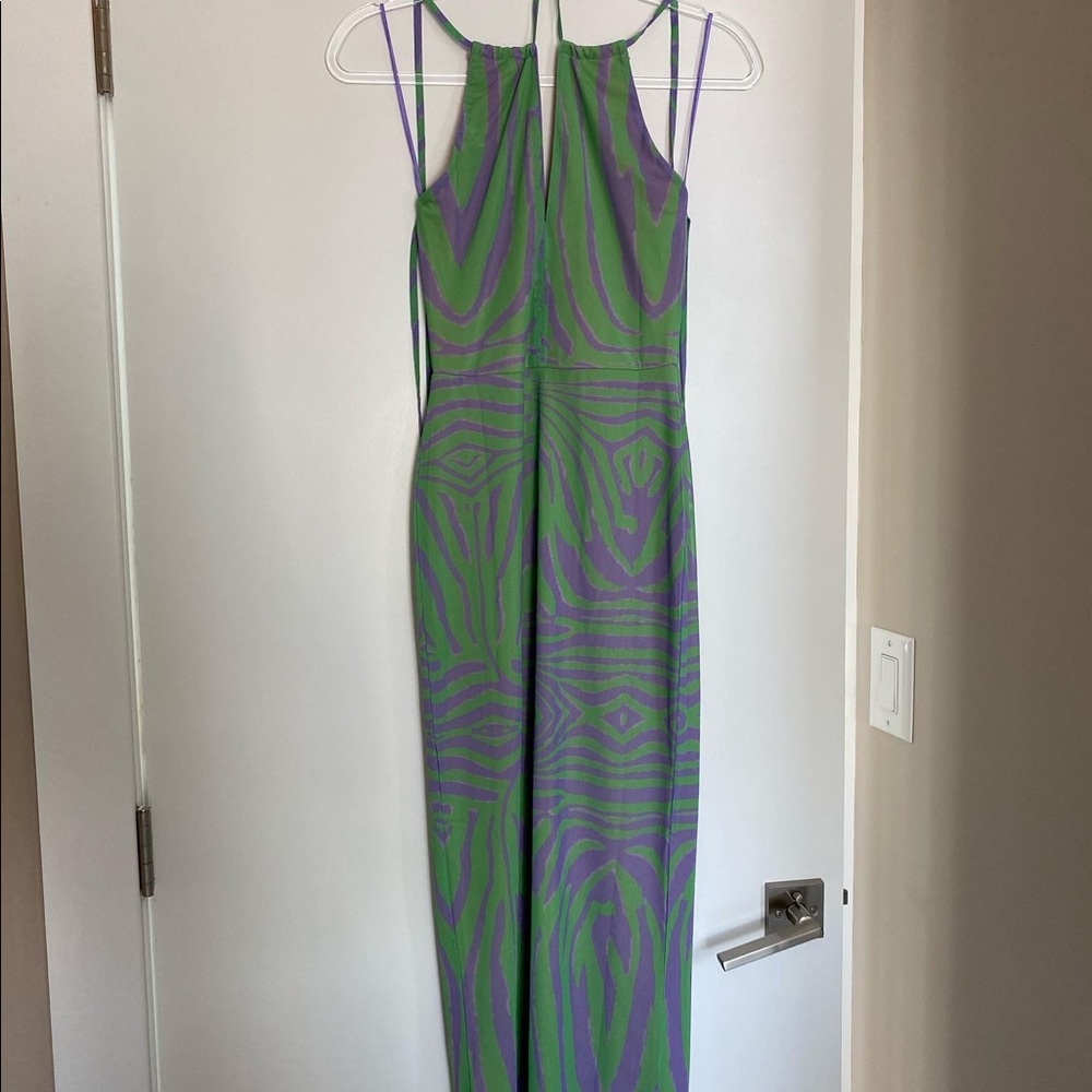 Afrm Zebra midi dress